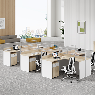 SS20-2442 Moveable Caster Drawer Cabinet L Shape Workstation Partition SS20-2442 Moveable Caster Drawer Cabinet L Shape Workstation Partition