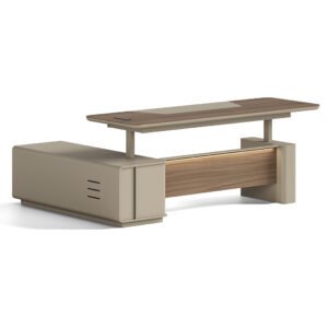 ED-WY2019C L-Shaped Electric Lift Executive Office Desk